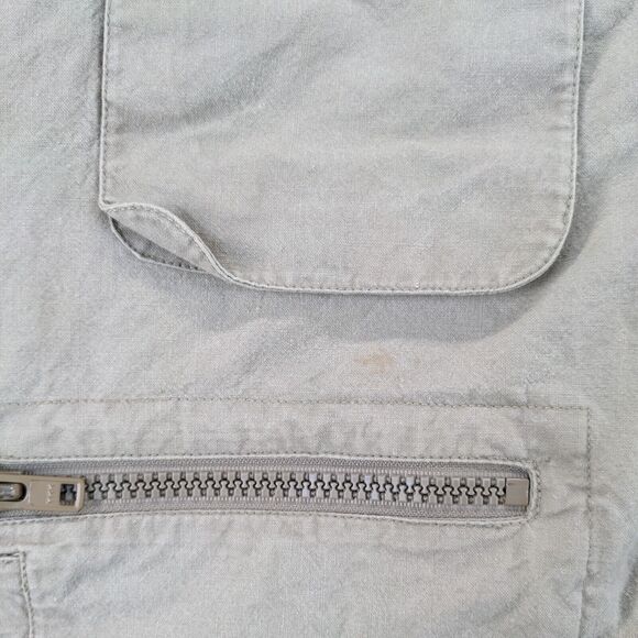 Banana Republic VTG 80s Full Zip Military Vest Jacket Mens Large Cotton Tactical - Picture 8 of 12